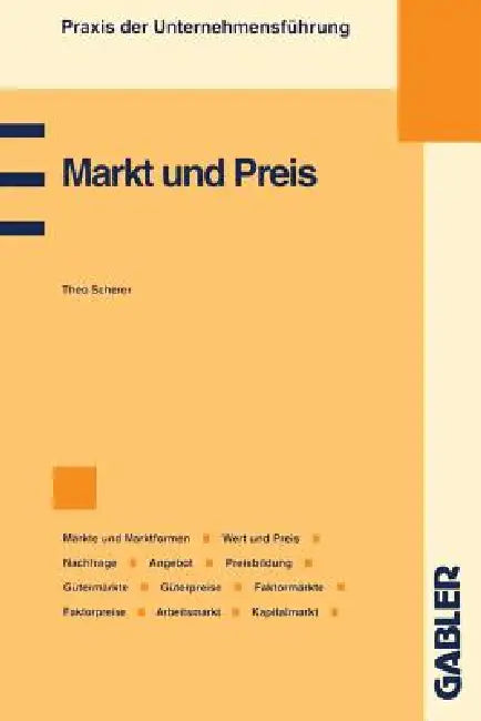 Buy Markt Und Preis (English, Theo Scherer) — BookShops.in