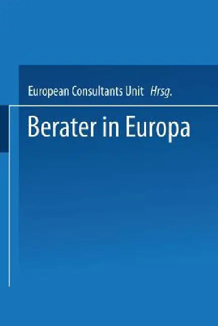 Buy Berater in Europa (English, E C U European Consultants Unit) — BookShops.in