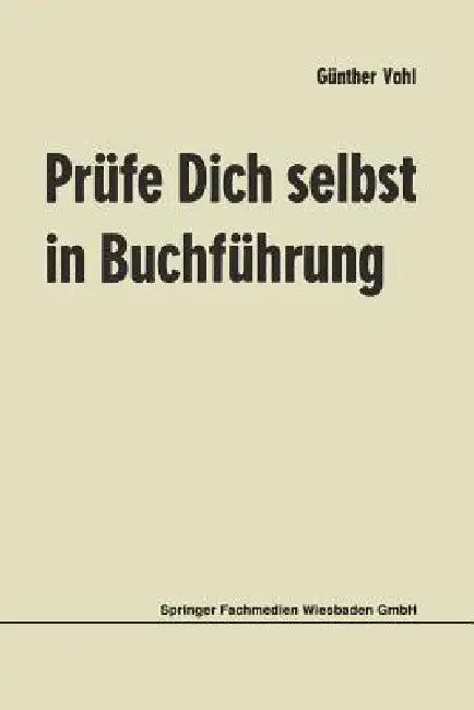Buy Prüfe Dich Selbst in Buchführung (English, Günther Vahl) — BookShops.in