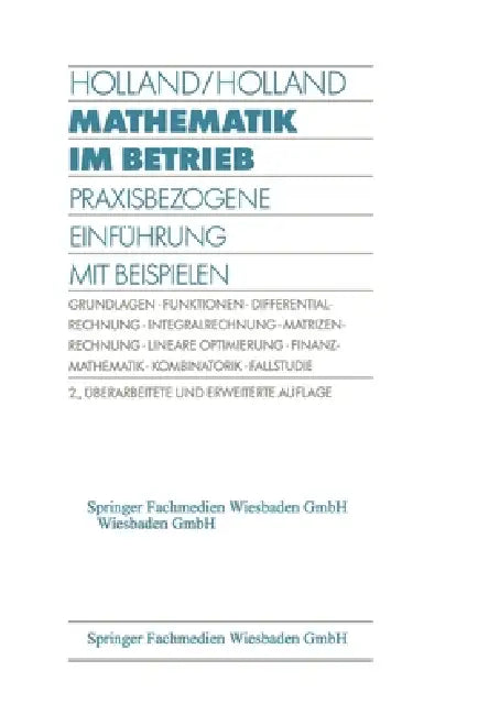 Buy Mathematik im Betrieb (English, Heinrich Holland | Doris Holland) — BookShops.in