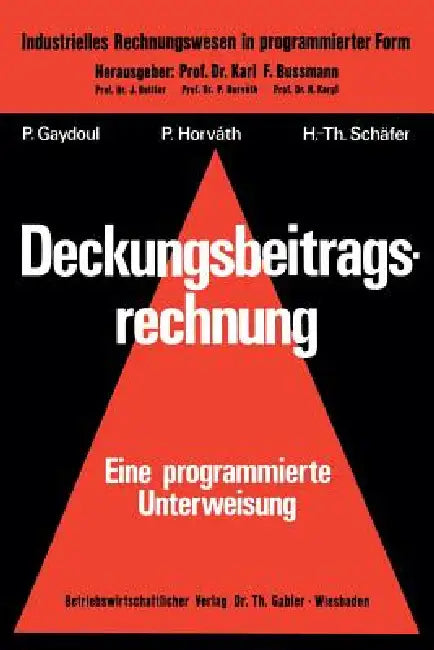 Buy Deckungsbeitragsrechnung (English, Peter Gaydoul) — BookShops.in