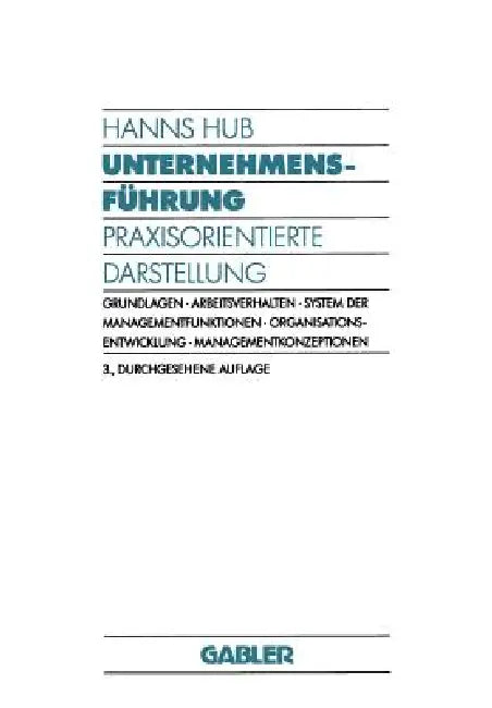 Buy Unternehmensführung (English, Hanns Hub) — BookShops.in