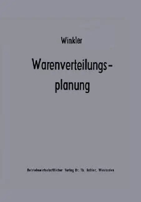 Buy Warenverteilungsplanung (English, Heiko Winkler) β BookShops.in