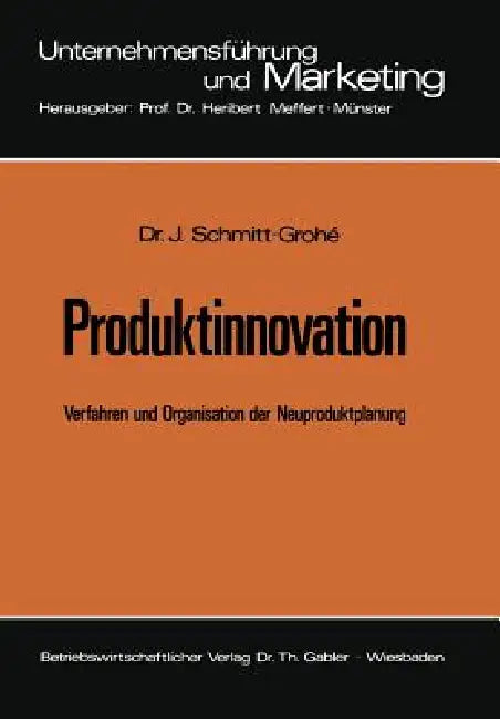 Buy Produktinnovation (English, Jochen Schmitt-Grohé) — BookShops.in