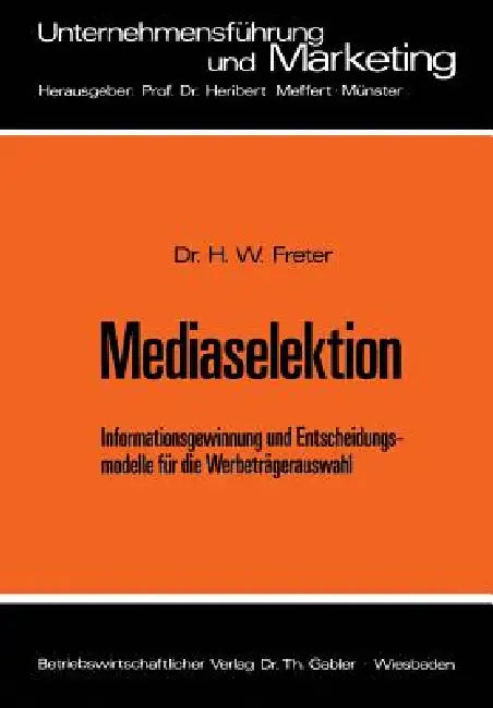 Buy Mediaselektion (English, Hermann Freter) — BookShops.in