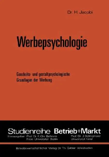 Buy Werbepsychologie (English, Helmut Jacobi) — BookShops.in