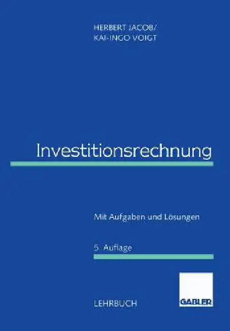 Buy Investitionsrechnung (English, Herbert Jacob | Kai-Ingo Voigt) — BookShops.in