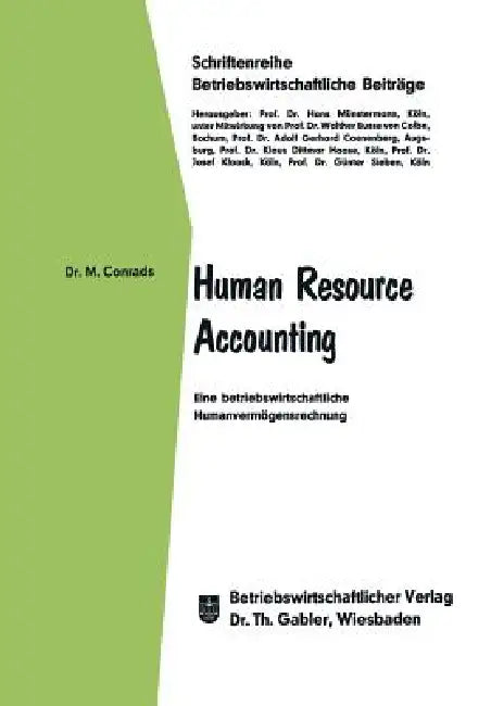 Buy Human Resource Accounting (English, Michael Conrads) — BookShops.in