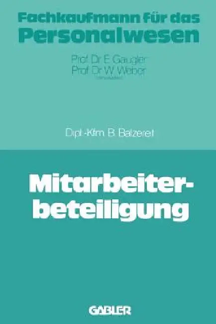Buy Mitarbeiterbeteiligung (English, Bernd Balzereit) — BookShops.in