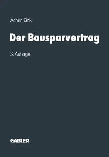 Buy Der Bausparvertrag (English, Achim Zink) — BookShops.in