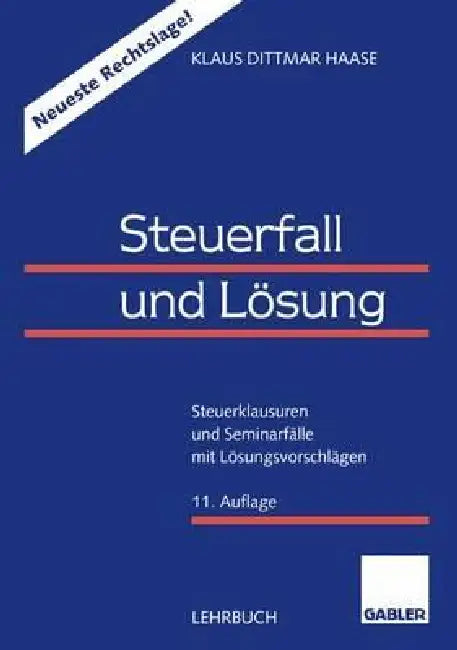 Buy Steuerfall Und Lösung (English, Klaus Dittmar Haase) — BookShops.in