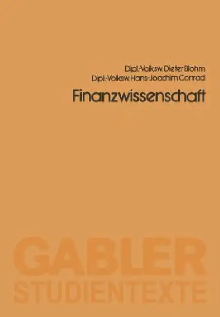 Buy Finanzwissenschaft (English, Dieter Blohm) — BookShops.in