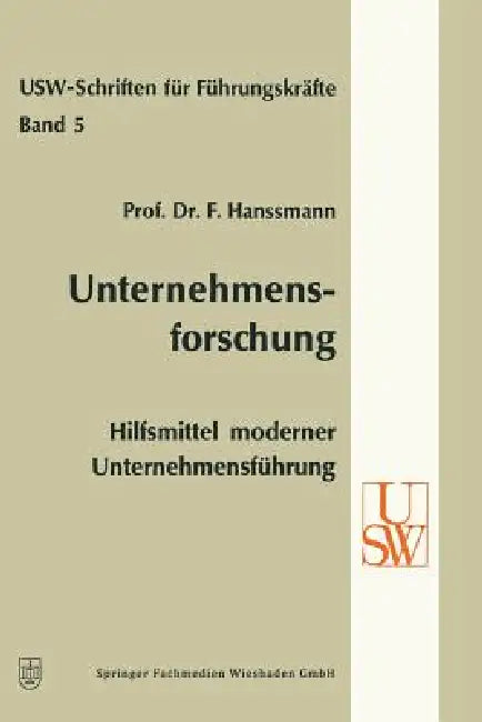 Buy Unternehmensforschung (English, Friedrich Hanssmann) — BookShops.in