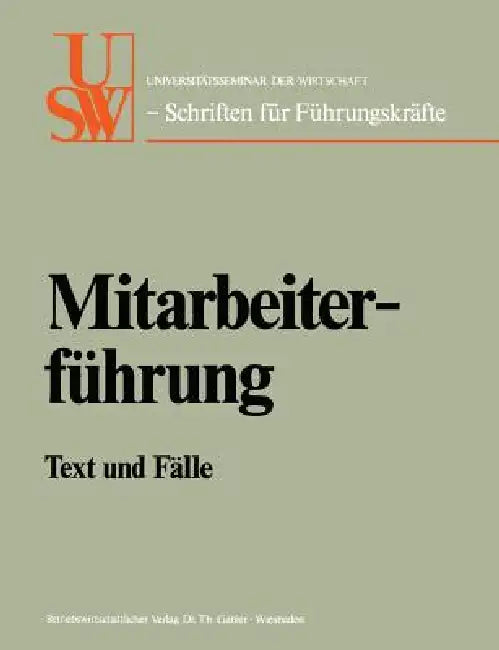 Buy Mitarbeiterführung (English, Horst Albach) — BookShops.in