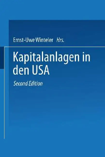 Buy Kapitalanlagen in Den USA (English, Ernst-Uwe Winteler) — BookShops.in