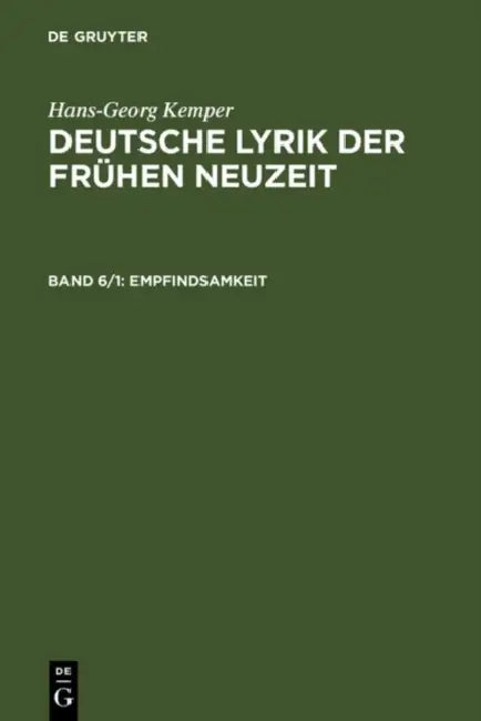 Buy Empfindsamkeit (English, Hans-Georg Kemper) — BookShops.in