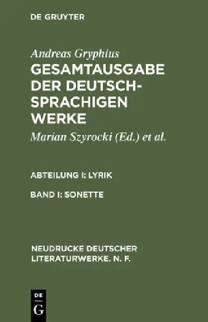 Buy Sonette (English, Marian Szyrocki) — BookShops.in