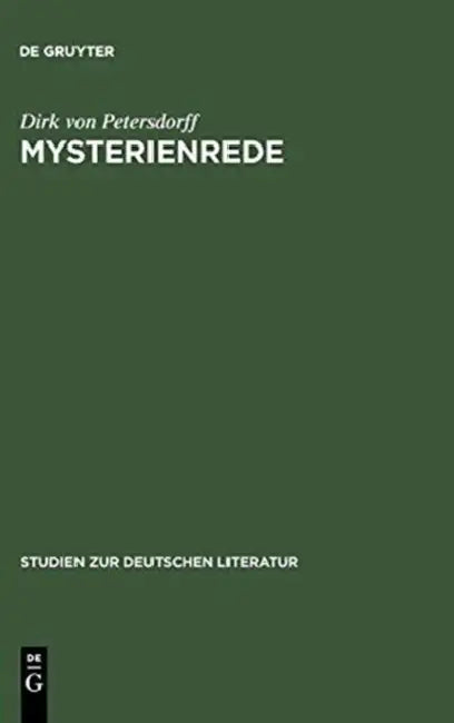 Buy Mysterienrede (English, Dirk Von Petersdorff) β BookShops.in
