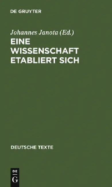 Buy Eine Wissenschaft etabliert sich (English, Johannes Janota) — BookShops.in