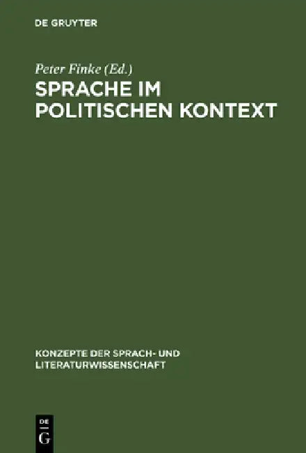 Buy Sprache im politischen Kontext (English, Peter Finke) — BookShops.in