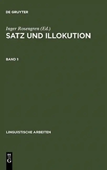 Buy Satz und Illokution (English, Inger Rosengren) — BookShops.in