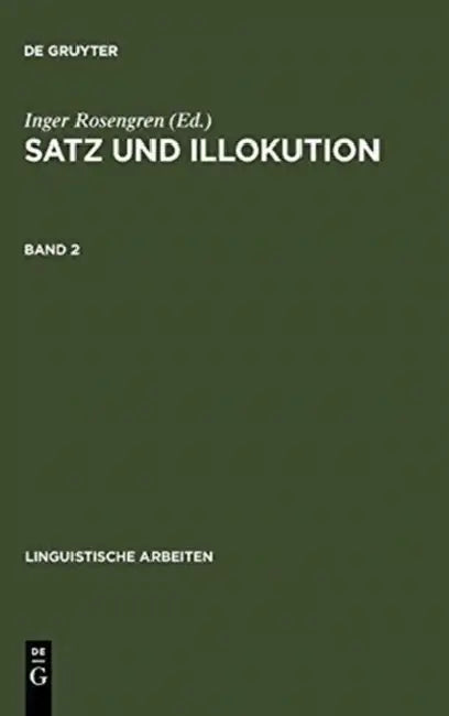 Buy Satz und Illokution (English, Inger Rosengren) — BookShops.in
