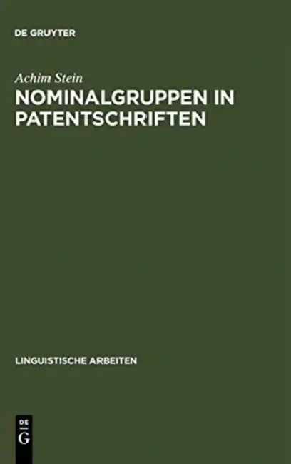 Buy Nominalgruppen in Patentschriften (English, Achim Stein) — BookShops.in
