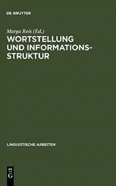 Buy Wortstellung und Informationsstruktur (English, Marga Reis) β BookShops.in