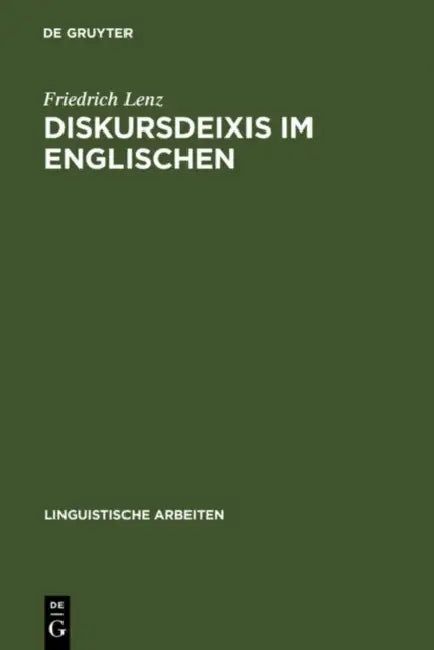 Buy Diskursdeixis im Englischen (English, Friedrich Lenz) — BookShops.in