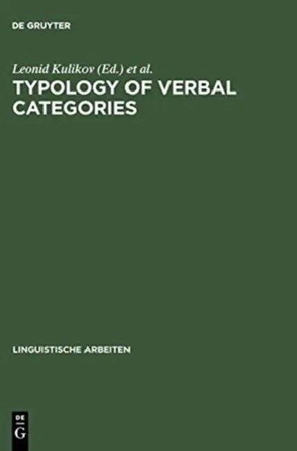 Buy Typology of Verbal Categories (English, Leonid Kulikov | Heinz Vater) — BookShops.in
