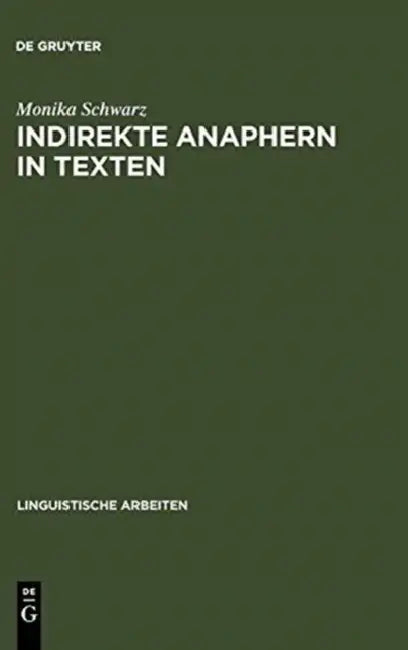 Buy Indirekte Anaphern in Texten (English, Monika Schwarz) — BookShops.in