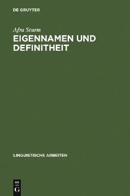 Buy Eigennamen und Definitheit (English, Afra Sturm) — BookShops.in