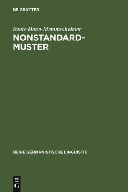 Buy Nonstandardmuster (English, Beate Henn-Memmesheimer) β BookShops.in