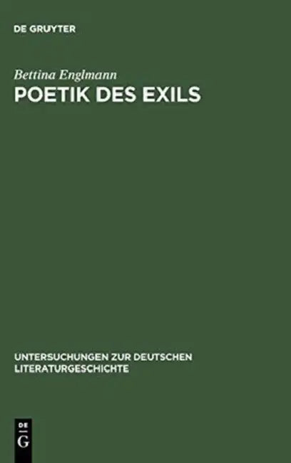 Buy Poetik des Exils (English, Bettina Englmann) — BookShops.in