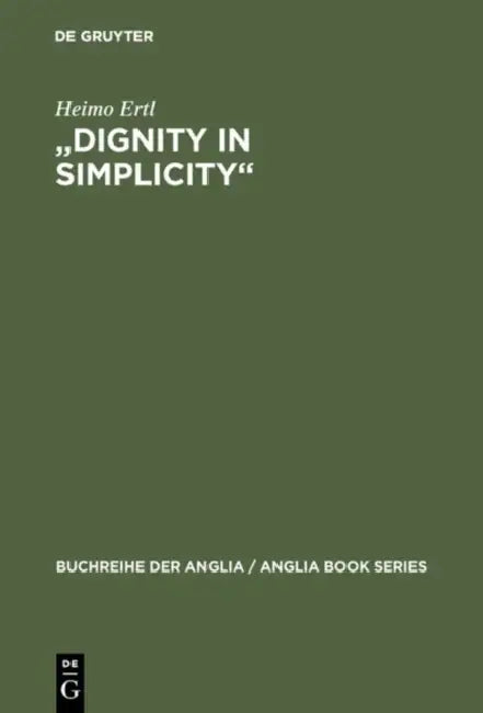 Buy "Dignity in Simplicity" (English, Heimo Ertl) — BookShops.in