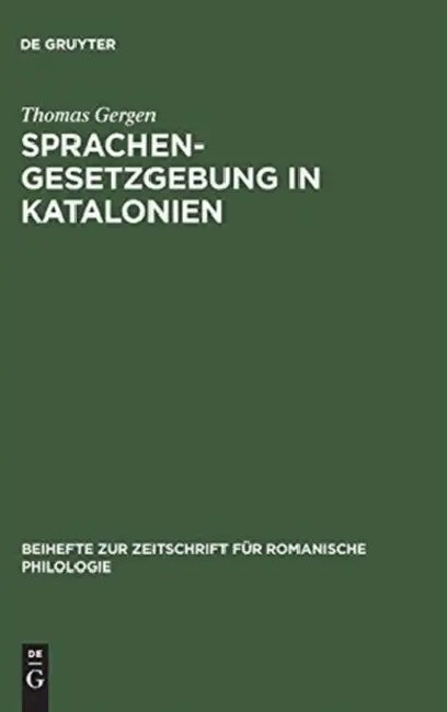 Buy Sprachengesetzgebung in Katalonien (English, Thomas Gergen) — BookShops.in