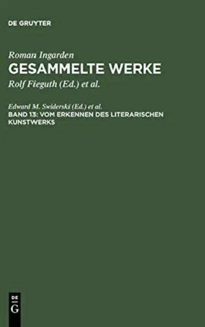 Buy Vom Erkennen des literarischen Kunstwerks by Roman Ingarden | de Gruyter | German Paperback | Reprint 2013 | Literary Theory & Philosophy — BookShops.in
