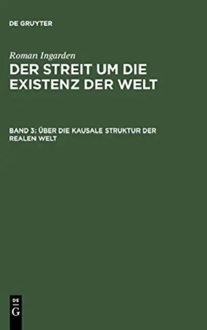 Buy Über die kausale Struktur der realen Welt (English, Roman Ingarden) — BookShops.in