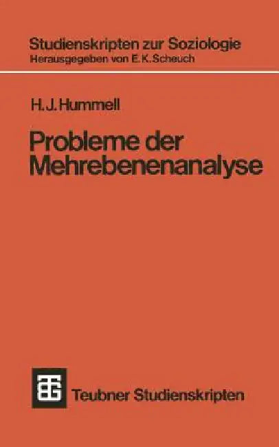 Buy Probleme Der Mehrebenenanalyse (English, Hans J. Hummell) — BookShops.in