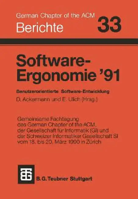 Buy Software-Ergonomie '91 (English, Ackermann | Ulich) — BookShops.in