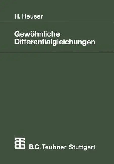 Buy Gewöhnliche Differentialgleichungen (English, Harro Heuser) — BookShops.in