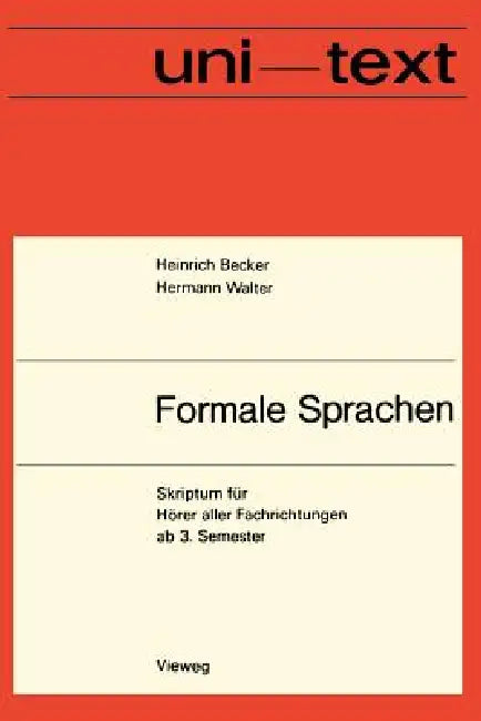 Buy Formale Sprachen (English, Heinrich Becker) — BookShops.in