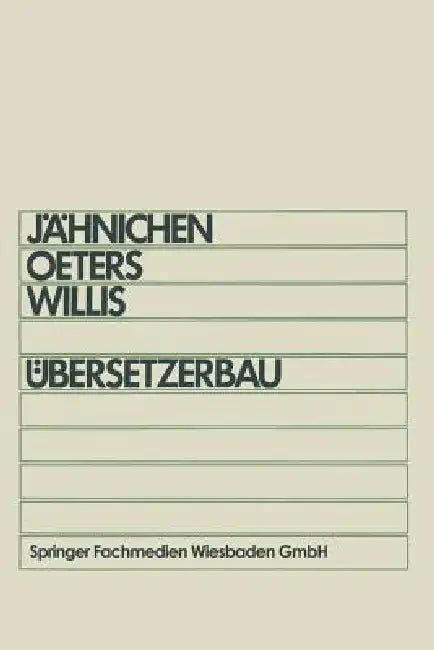 Buy Übersetzerbau (English, Stefan Jähnichen) — BookShops.in