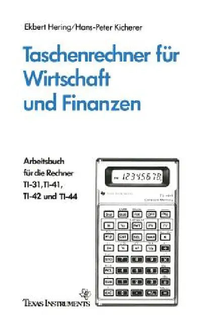 Buy Taschenrechner Für Wirtschaft Und Finanzen (English, Ekbert Hering) — BookShops.in
