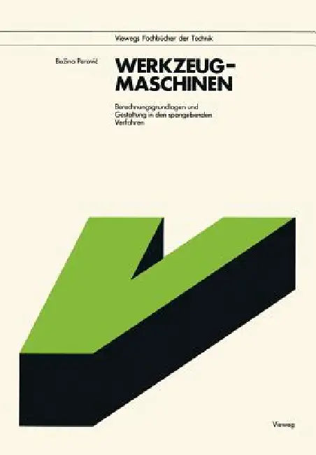 Buy Werkzeugmaschinen (English, Bozina Perovic) โ BookShops.in