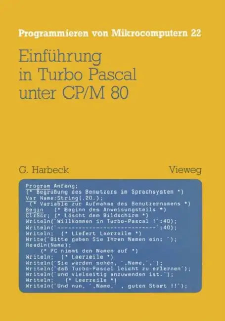 Buy Einführung in Turbo Pascal Unter Cp/M 80 (English, Gerd Harbeck) — BookShops.in