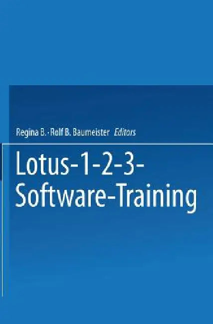 Buy Lotus 1-2-3 Software Training (English, Detlef Krusekopf) — BookShops.in