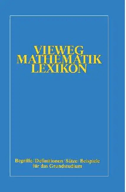 Buy Vieweg-Mathematik-Lexikon (English, Otto Kerner) — BookShops.in