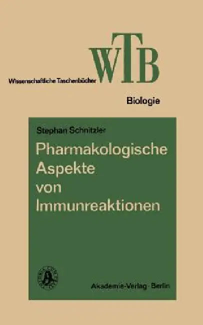 Buy Pharmakologische Aspekte Von Immunreaktionen (English, Stephan Schnitzler) — BookShops.in