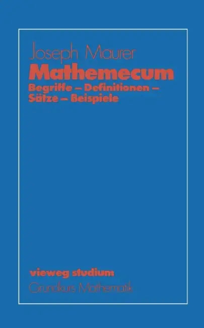 Buy Mathemecum (English, Joseph Maurer) — BookShops.in
